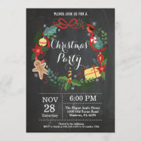 Navidades Fiesta Vacacional Invitación Floral Vela