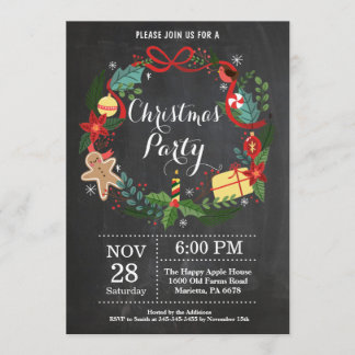 Navidades Fiesta Vacacional Invitación Floral Vela