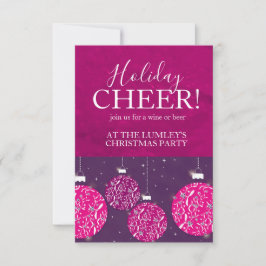 Navidades fiesta vacaciones bauble invitaciones ro