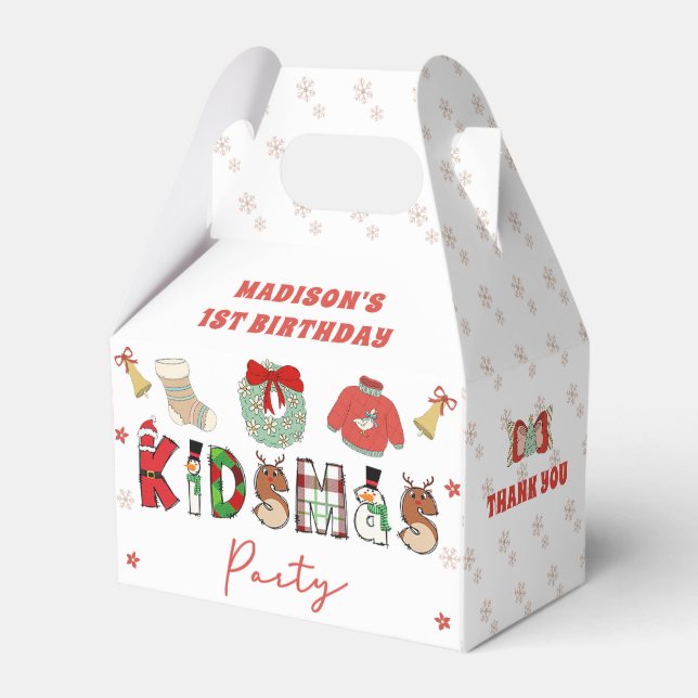 Navidades Fiestas de Kidsmas Cajas de Favor del Pa (Front Side)