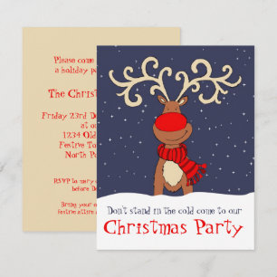 navidades fiestas renos por invitación