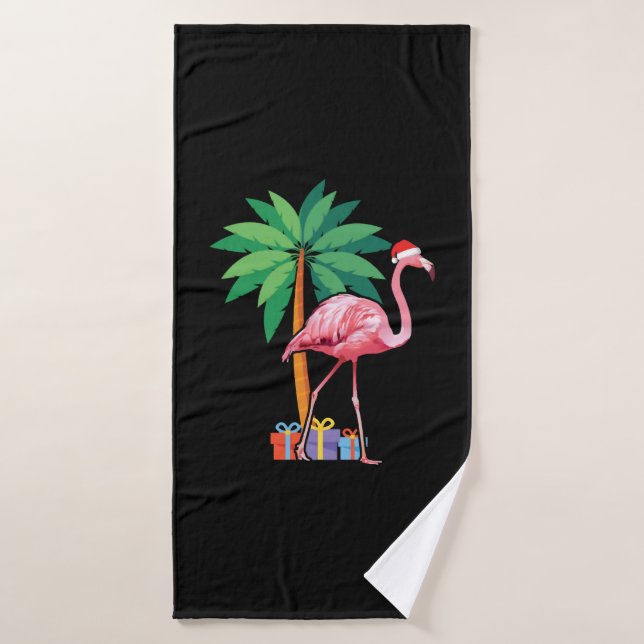 Navidades Flamingo (Toalla de baño)