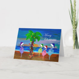 Navidades flamingos Tarjetas de felicitación Holid