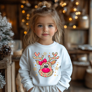 Navidades florales de reno personalizados