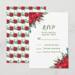 Navidades Flores de Poinsettia Roja Boda RSVP