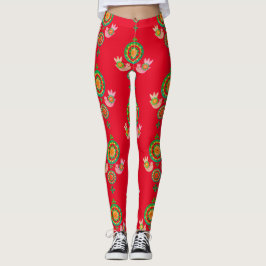 NAVIDADES FOLK ARTE IMPRESO Leggings