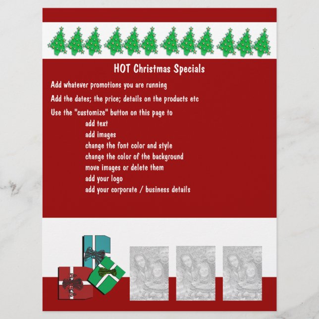 Navidades folletos de promoción comercial (Frente)