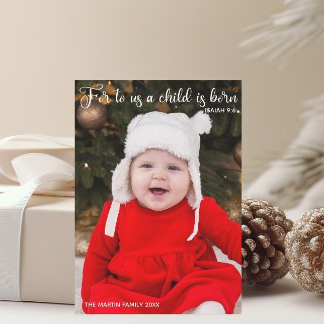 Navidades foto bebé anuncio de nacimiento religios (Subido por el creador)