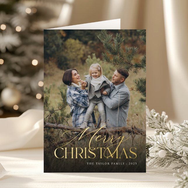 Navidades Foto Botánica Vertical Oro plegado (Subido por el creador)