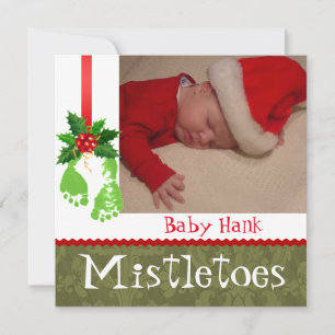 Navidades Foto Invitaciones para bebés