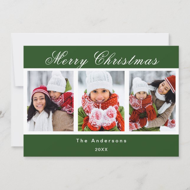 Navidades foto moderna en blanco (Anverso)