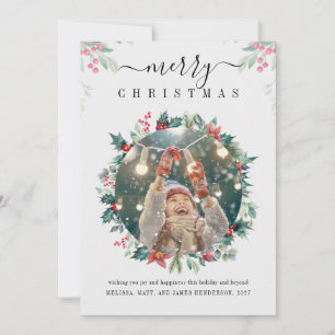 Navidades Foto Moderno Mistletoe Berries Rojas