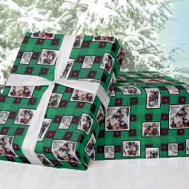 Navidades Foto Papel de envolvimiento verde