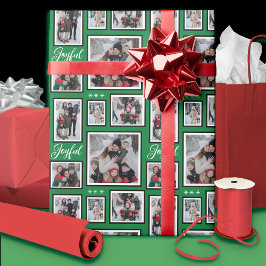 Navidades Foto Papel de envolvimiento verde