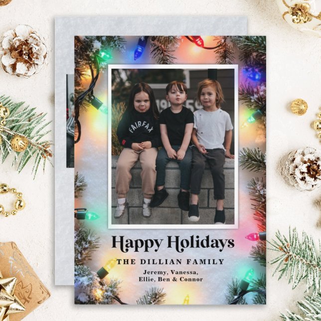 Navidades foto tarjeta de vacaciones Luces festiva (Subido por el creador)