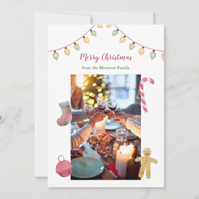 Navidades Foto Tarjeta de vacaciones, Navidades de (Anverso)