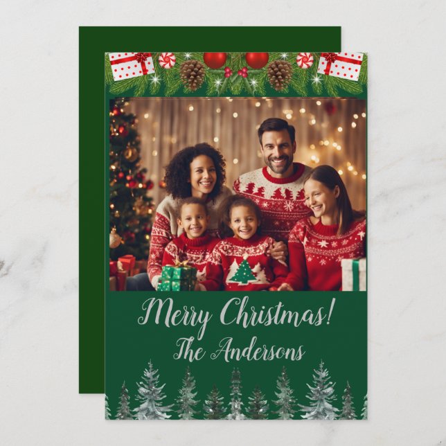 ¡navidades fotografiando Feliz Navidad! tarjeta de (Anverso / Reverso)