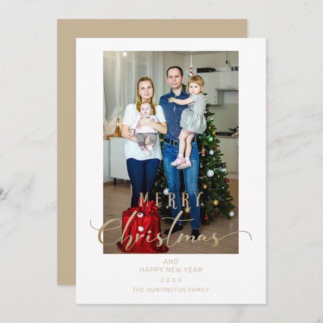 Navidades fotográficos clásicos cita de guiones ca (Anverso / Reverso)