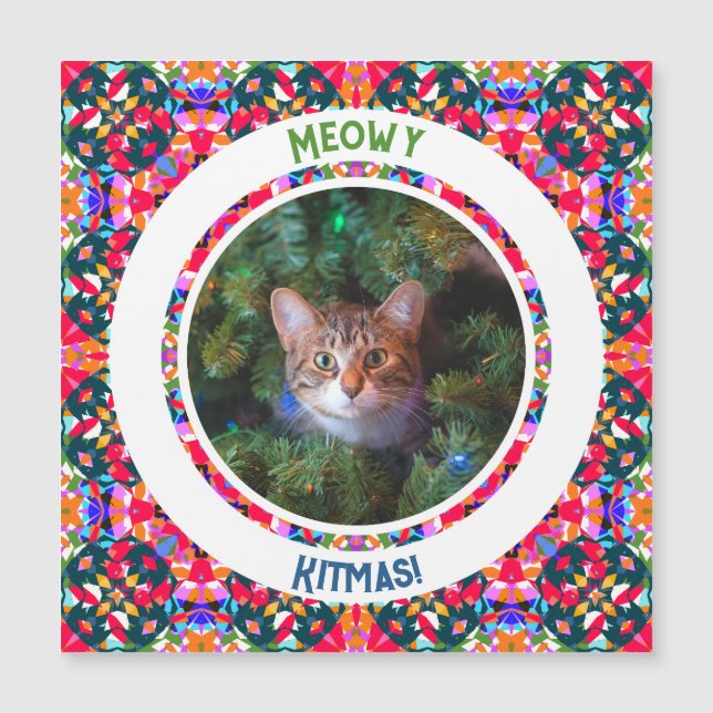 Navidades fotográficos personalizados Cat Dad Dad  (Anverso)