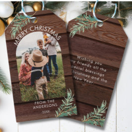 Navidades fotográficos personalizados etiqueta de 