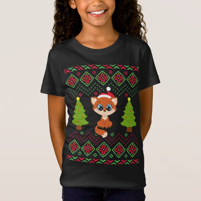 Navidades Fox Funny Classic Ugly Sweater Love Foxe (Anverso)