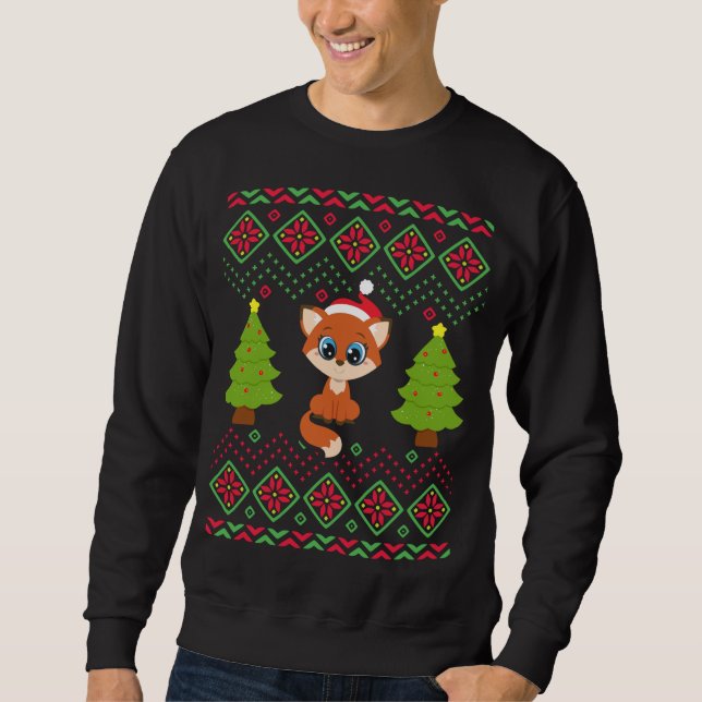 Navidades Fox Funny Classic Ugly Sweater Love Foxe (Anverso)
