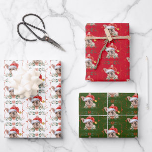 Navidades franceses envuelven hojas de papel