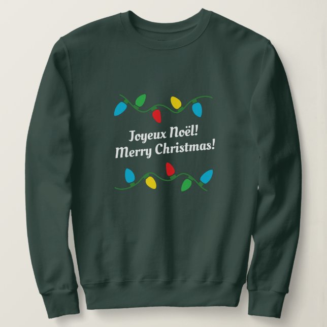 Navidades franceses Sweater /Joyeux Noël! (Anverso del diseño)