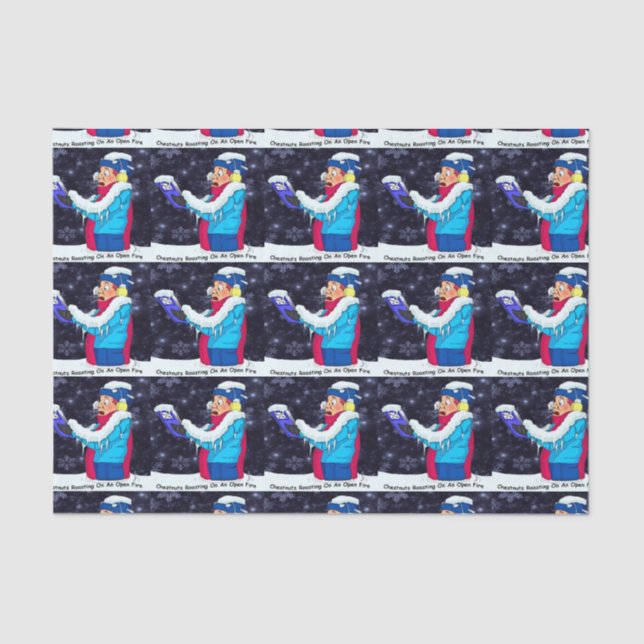 Navidades fríos Caroler 10lb Papel de tejidos (Anverso)