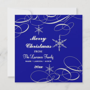 Navidades Frosty Snowflake Foto Tarjetas de felici