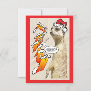 Navidades Furry Meerkat Party Invitación
