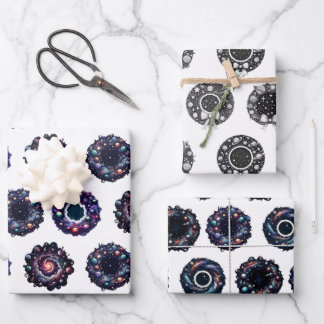 Navidades galácticos envuelven papel - Celestial