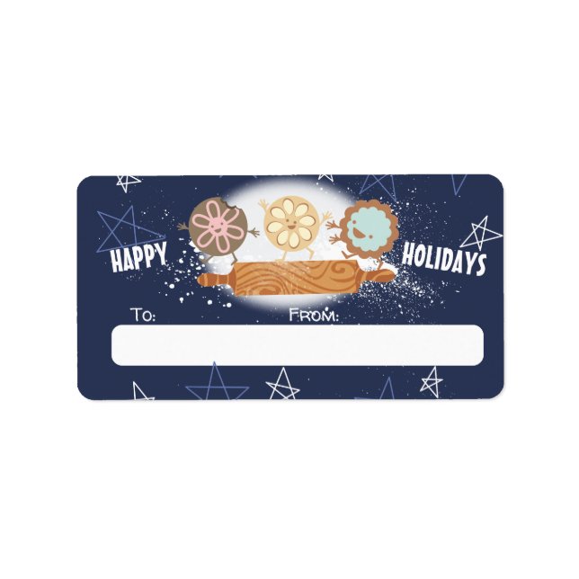 Navidades galletas de la cocina del pegatina de re (Frente)