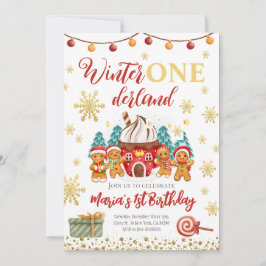 Navidades Galletitas de Gingerbread Invitación de