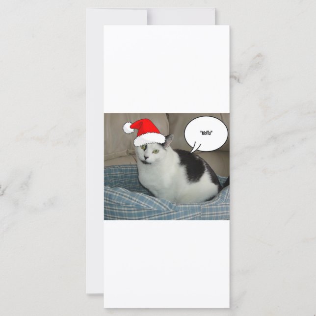 Navidades Gatito Blanco y Negro (Anverso)