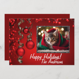 Navidades gatitos 7, vacaciones felices, tarjeta d