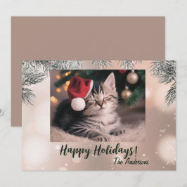 Navidades gatitos 9, vacaciones felices, tarjeta d