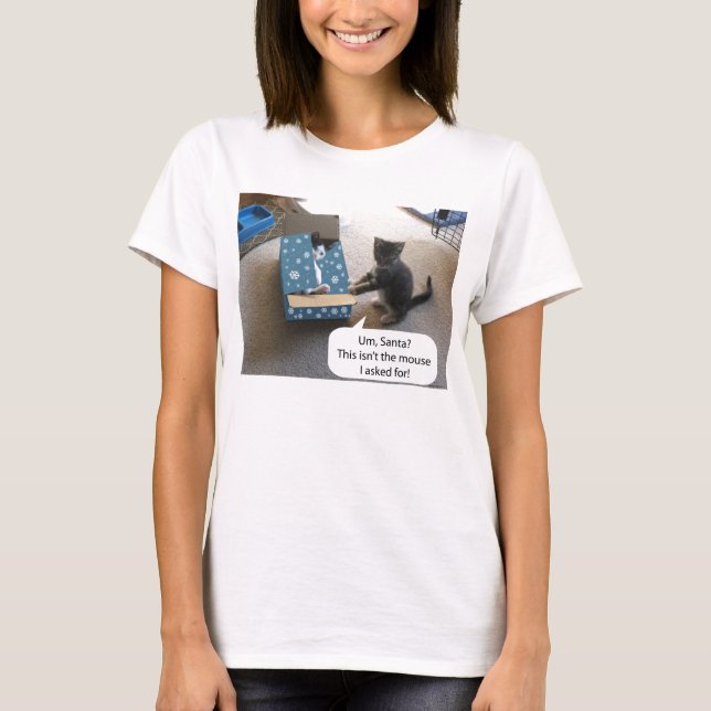 Navidades gatitos Sorprenden camiseta de manga lar (Anverso)
