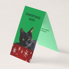 Navidades gatos negros 20XX en tarjeta de carpas p