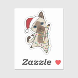 Navidades gatos Nieve a Pegatina de gatos de anima