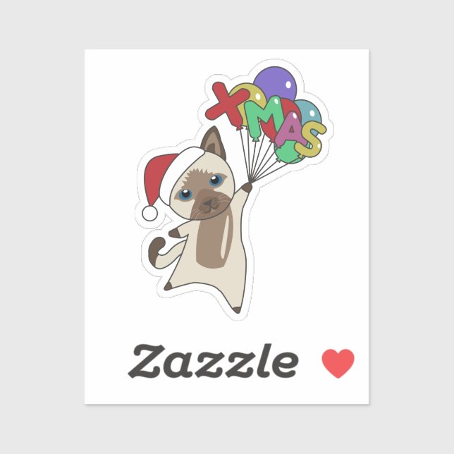 Navidades gatos Nieve a Pegatina de gatos de anima (Hoja)