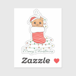 Navidades gatos Nieve a Pegatina de gatos de anima