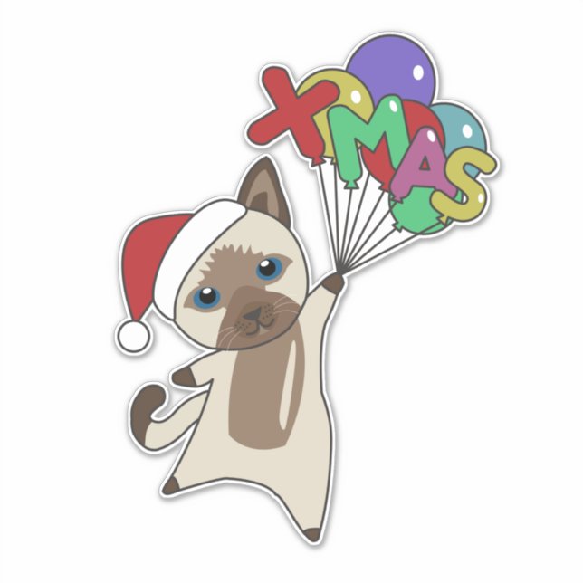 Navidades gatos Nieve a Pegatina de gatos de anima (Anverso)