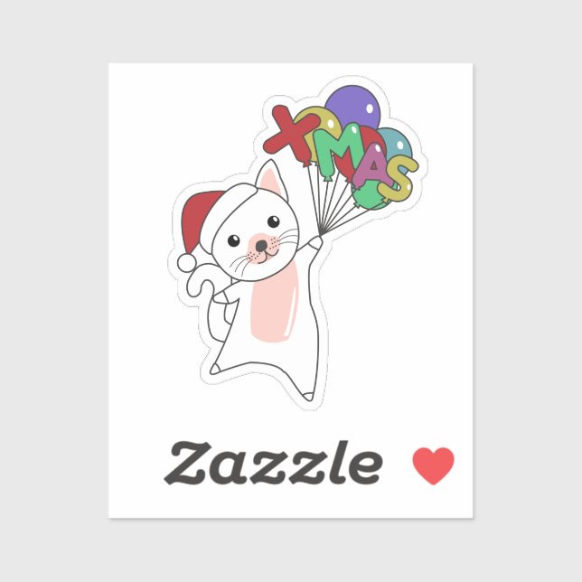 Navidades gatos Nieve a Pegatina de gatos de anima (Hoja)