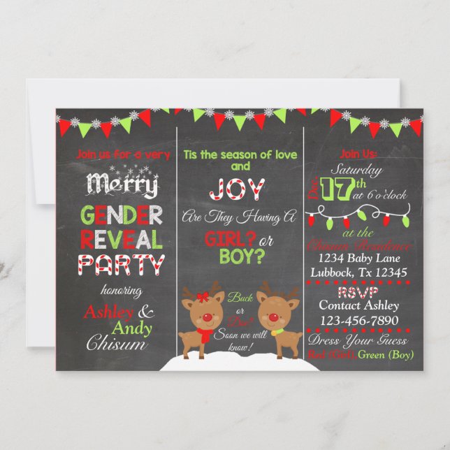 Navidades: Género de renos revelan invitación (Anverso)