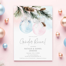 Navidades género revelan invitación de Baby Shower