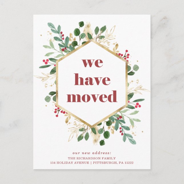 Navidades Gilded Greenery | Invitación móvil (Anverso)