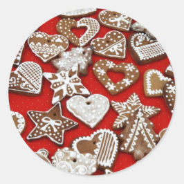 Navidades Gingerbread Cookies Round Pegatina
