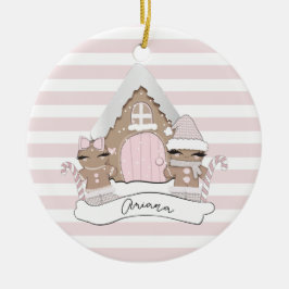 Navidades Gingerbread Decoración De Árbol Rosa