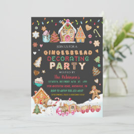 Navidades Gingerbread Invitación a la fiesta decor